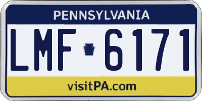 PA license plate LMF6171
