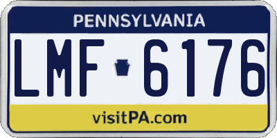PA license plate LMF6176