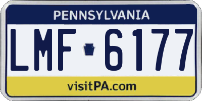 PA license plate LMF6177