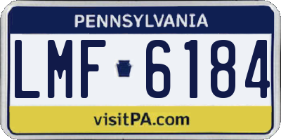 PA license plate LMF6184