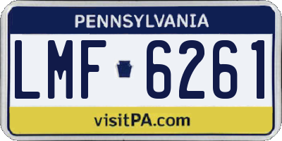 PA license plate LMF6261