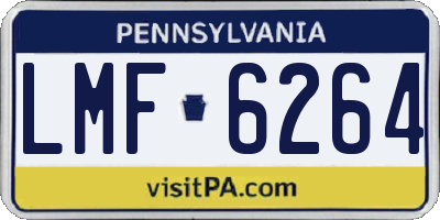 PA license plate LMF6264