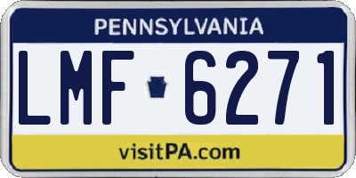 PA license plate LMF6271