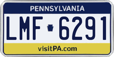 PA license plate LMF6291