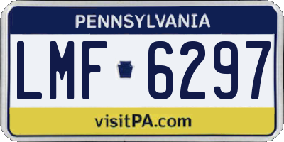 PA license plate LMF6297