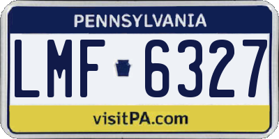 PA license plate LMF6327