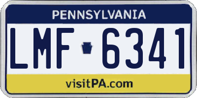 PA license plate LMF6341