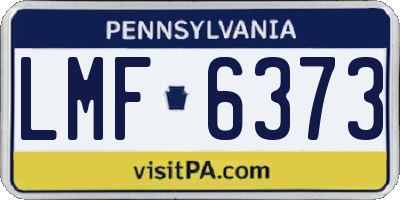 PA license plate LMF6373