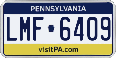 PA license plate LMF6409