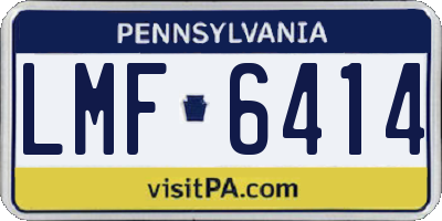 PA license plate LMF6414