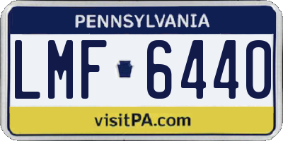 PA license plate LMF6440