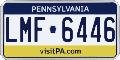 PA license plate LMF6446