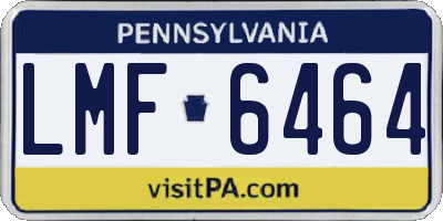 PA license plate LMF6464