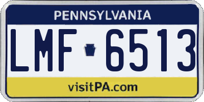 PA license plate LMF6513
