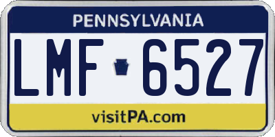 PA license plate LMF6527