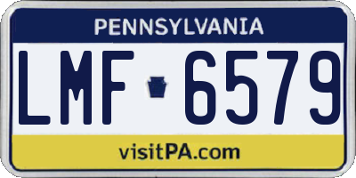 PA license plate LMF6579