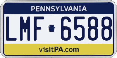 PA license plate LMF6588