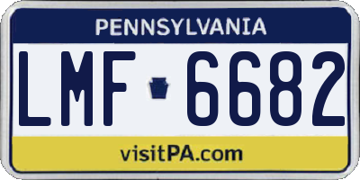 PA license plate LMF6682