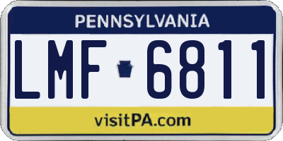 PA license plate LMF6811