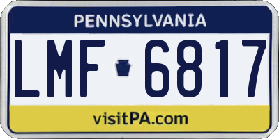 PA license plate LMF6817