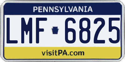 PA license plate LMF6825