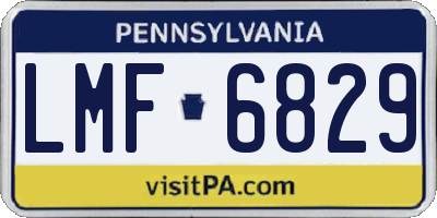 PA license plate LMF6829