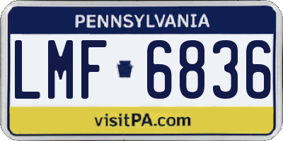 PA license plate LMF6836