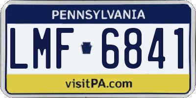 PA license plate LMF6841