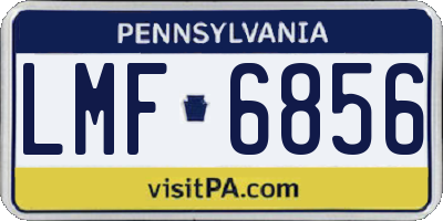 PA license plate LMF6856