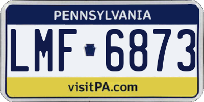 PA license plate LMF6873