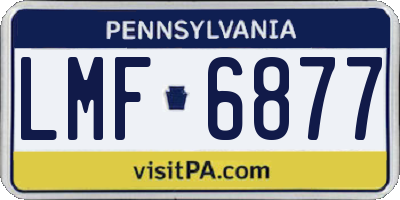 PA license plate LMF6877