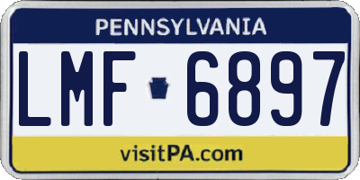 PA license plate LMF6897
