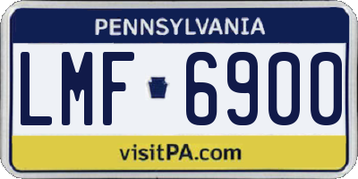 PA license plate LMF6900