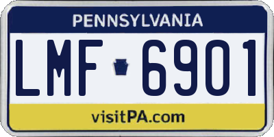 PA license plate LMF6901