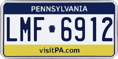 PA license plate LMF6912