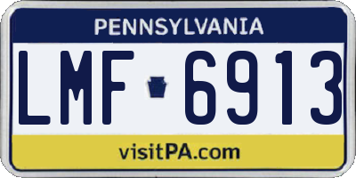 PA license plate LMF6913
