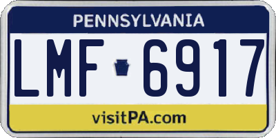 PA license plate LMF6917