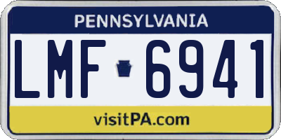 PA license plate LMF6941