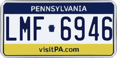 PA license plate LMF6946