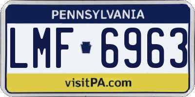 PA license plate LMF6963