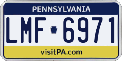 PA license plate LMF6971