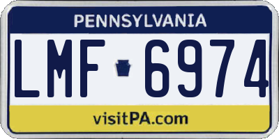 PA license plate LMF6974