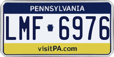 PA license plate LMF6976