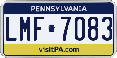 PA license plate LMF7083