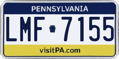 PA license plate LMF7155