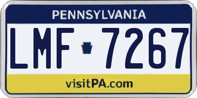 PA license plate LMF7267