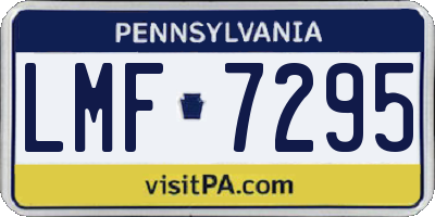 PA license plate LMF7295