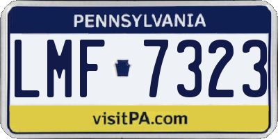 PA license plate LMF7323