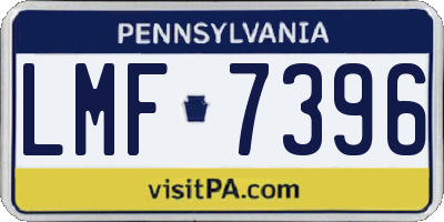 PA license plate LMF7396