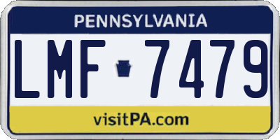 PA license plate LMF7479